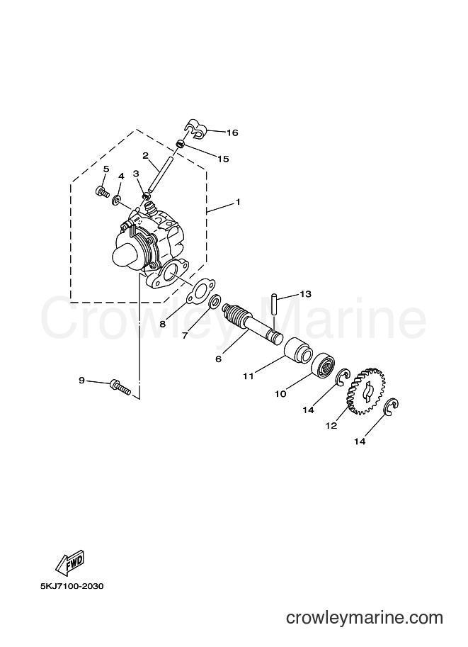2004 ATV YFS200 - YFS200 (5VM4) [010] - OIL PUMP