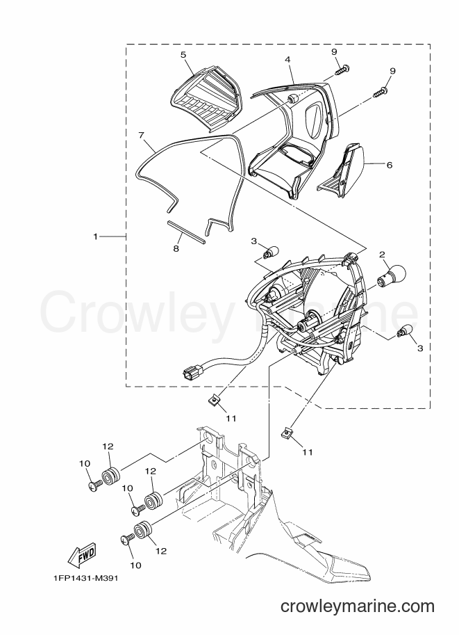 Yamaha Motors T115FLSE (1FD8) [010] - TAILLIGHT