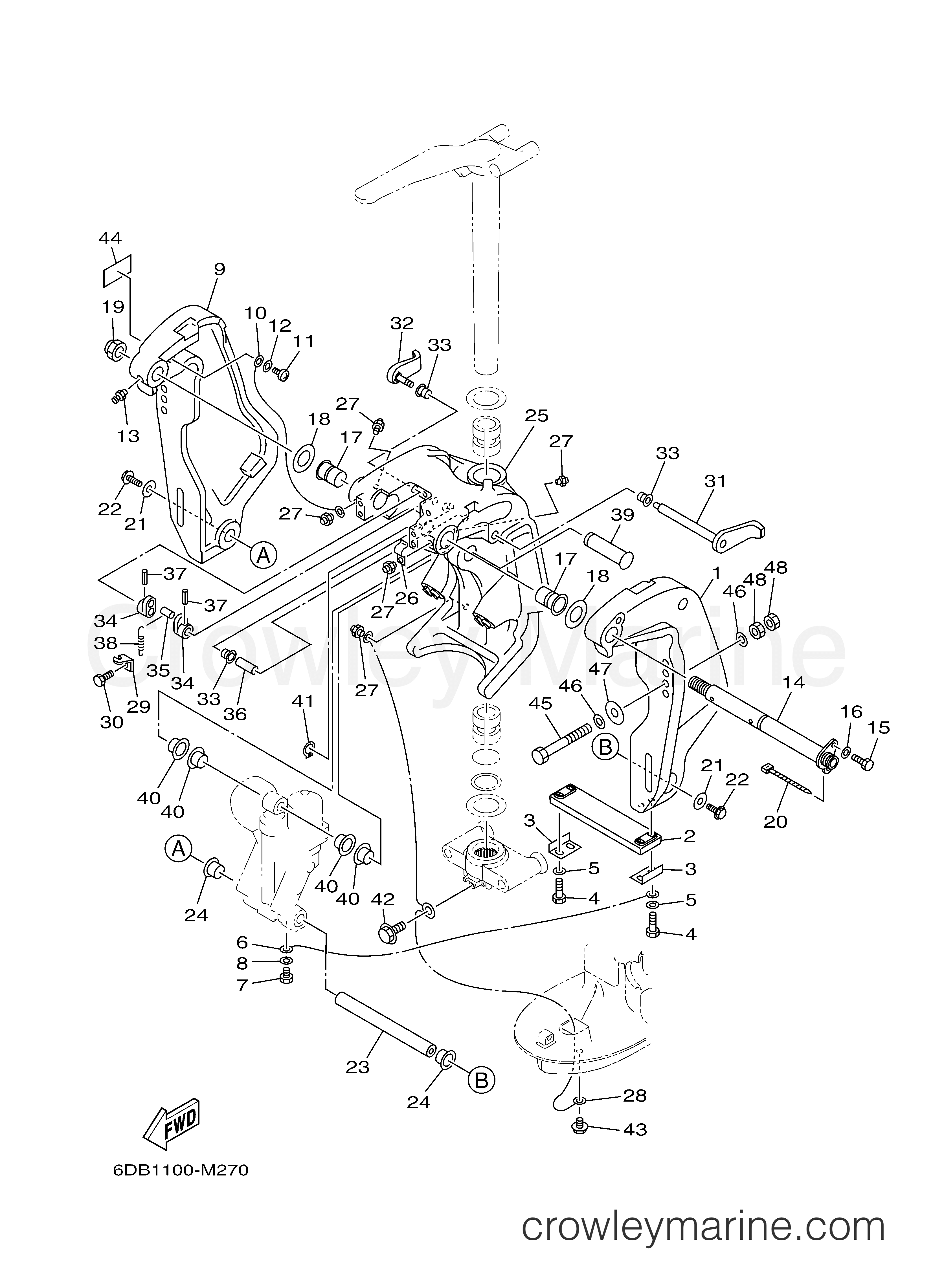 Yamaha Motors LF200XCA - BRACKET 1