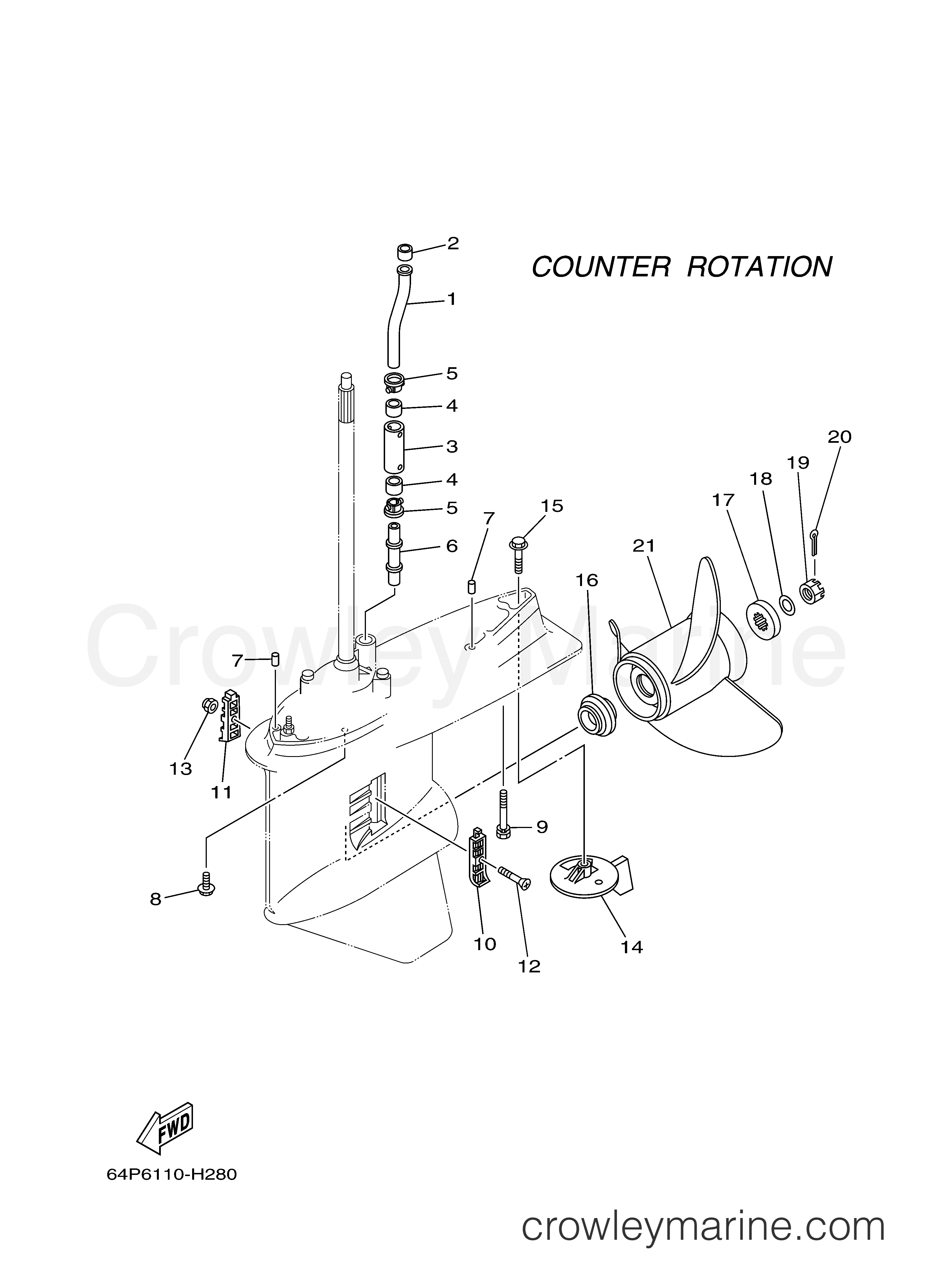 Yamaha Motors LF150TXR - LOWER CASING DRIVE 4