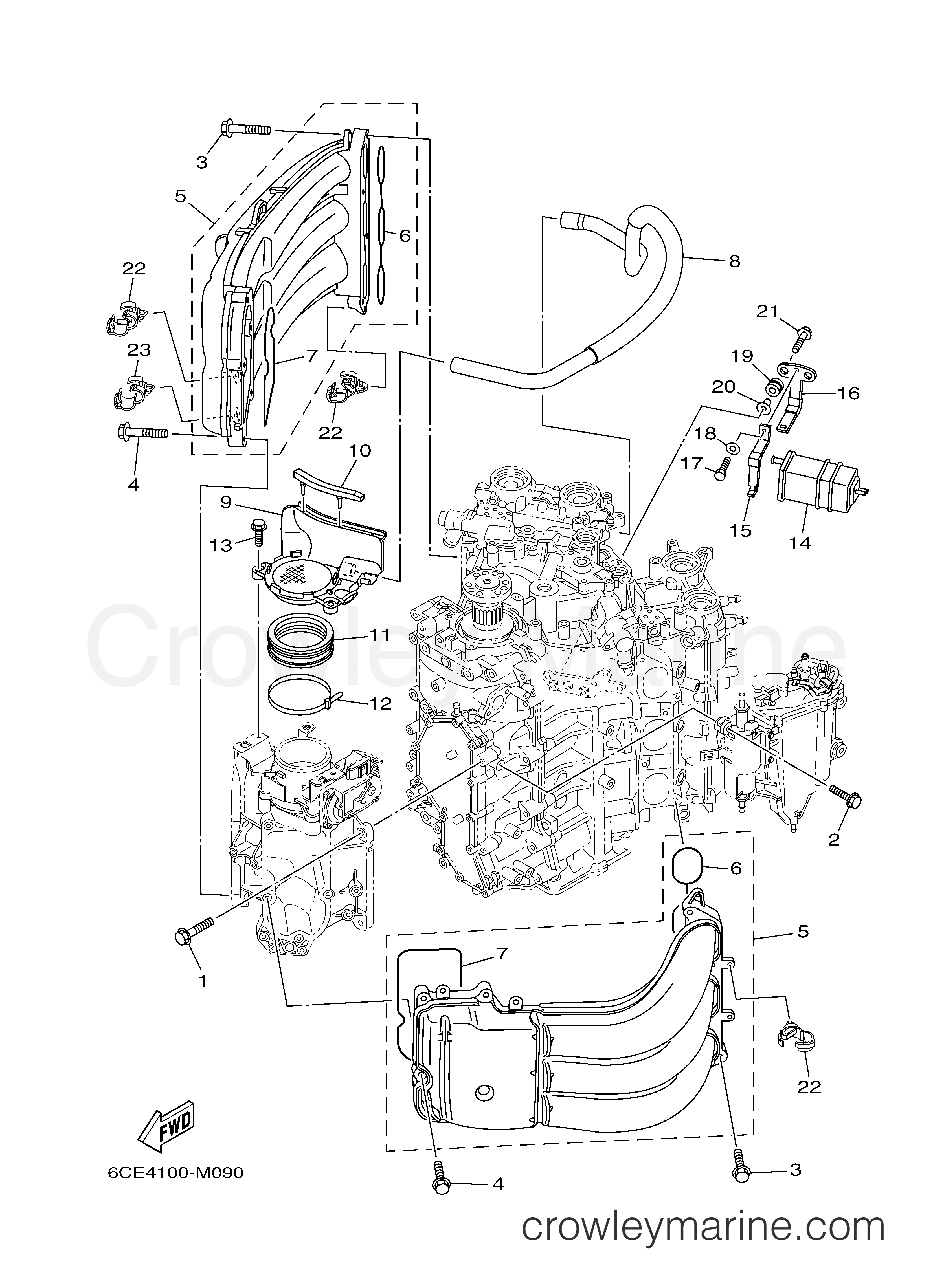 Yamaha Motors F300XCA - INTAKE 1