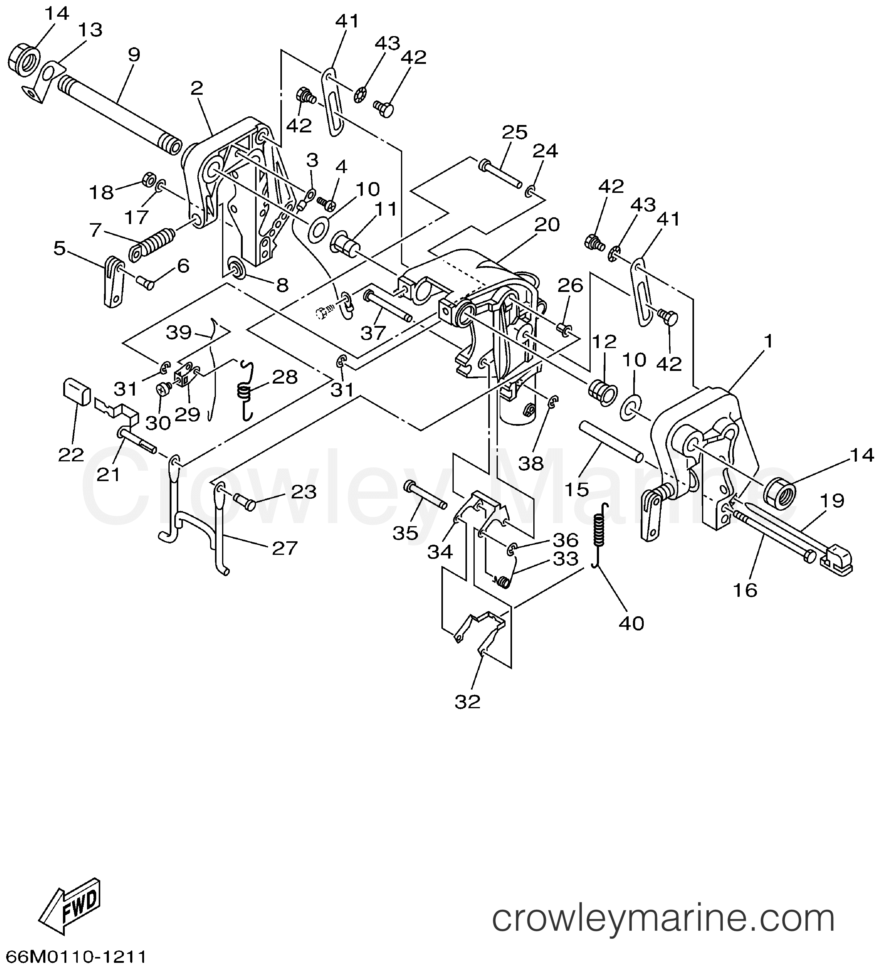 Yamaha Motors F15MSHA - BRACKET 1