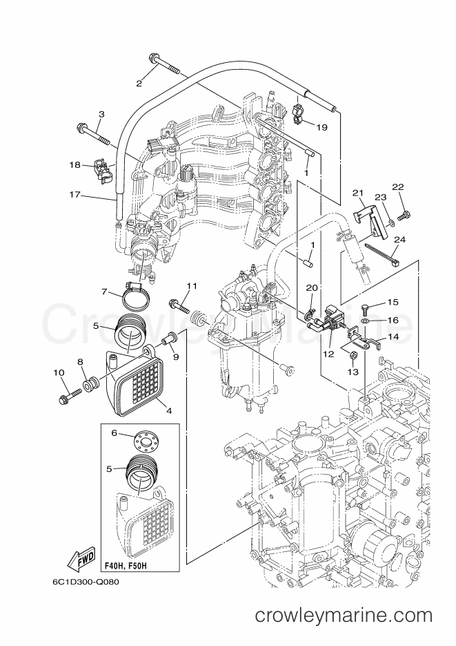 Yamaha Motors F40HETL (6AKD) [020] - INTAKE 2