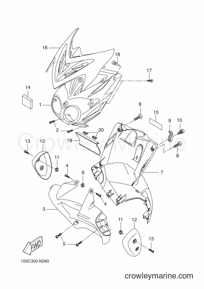 2014 Scooter EW50N - EW50N (1S0C) [040] - LEG SHIELD