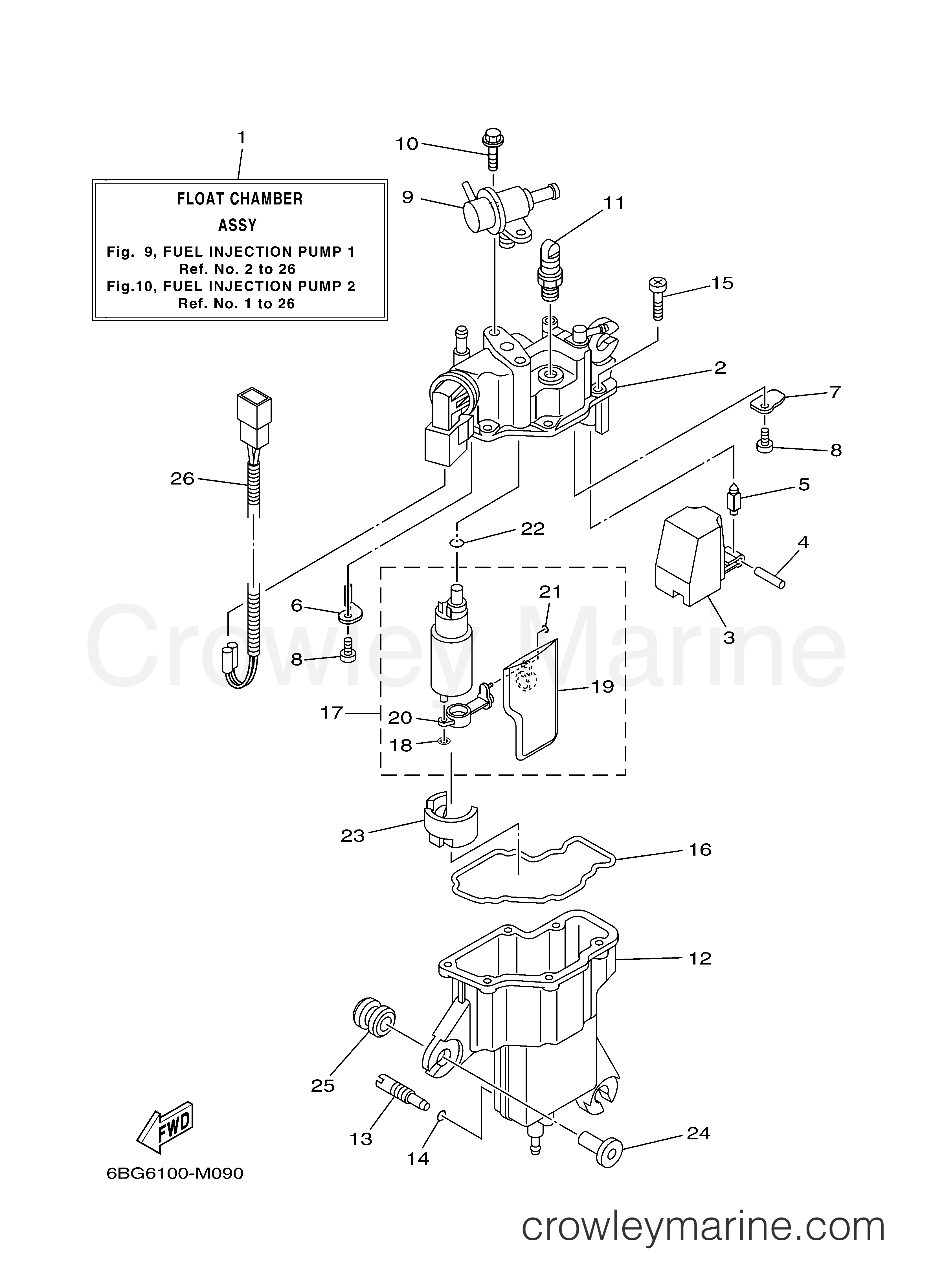 Yamaha Motors F40LA - FUEL INJECTION PUMP 1