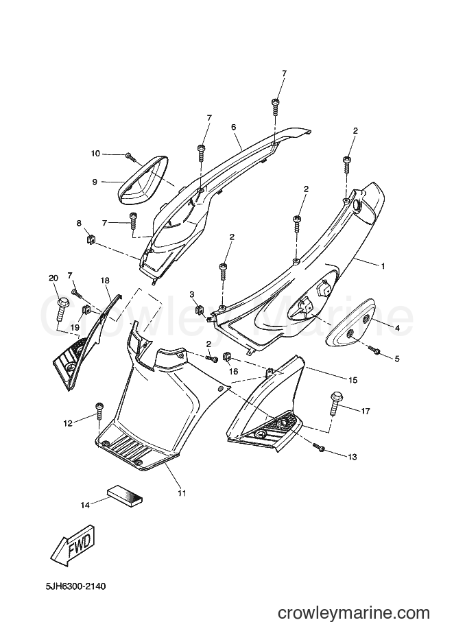 2002 Scooter EW50 - EW50 (5JH6) [030] - SIDE COVER