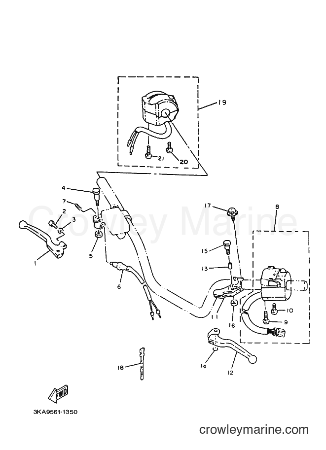 2001 Street Bike RX-K - RX-K (3KA9) [010] - HANDLE SWITCH & LEVER