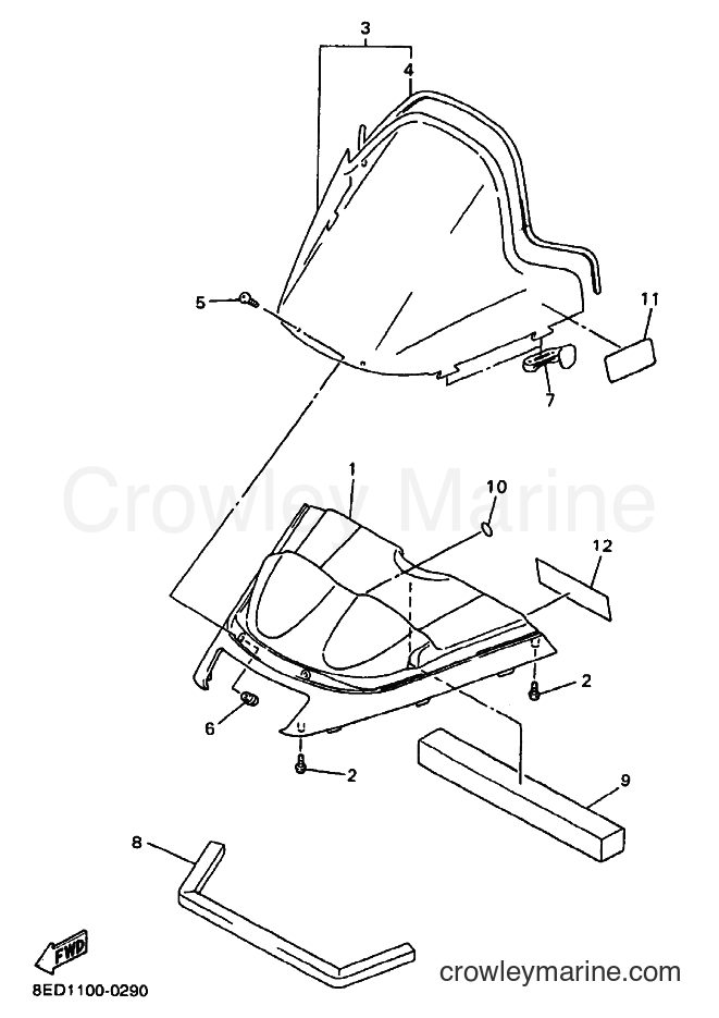 Yamaha Motors VX600LT (8EJ1) [020] - WINDSHIELD