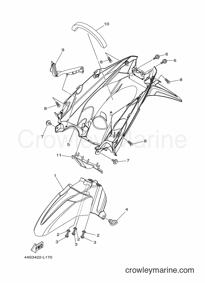 2012 Scooter AL125C - AL125C (44S3) [010] - FENDER