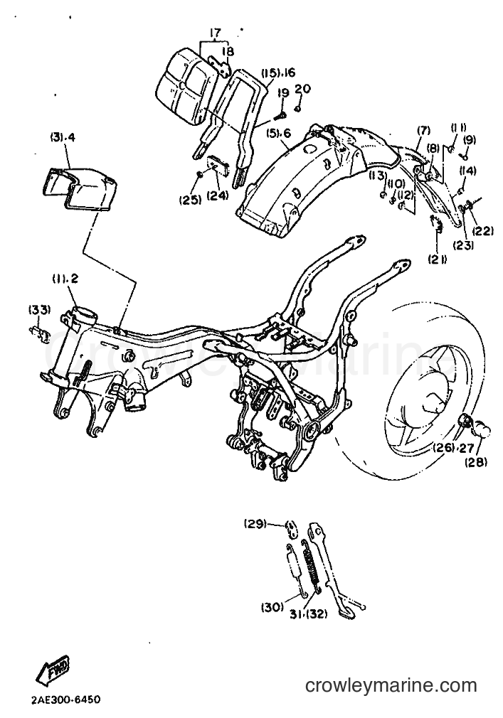 1986 Cruiser XV1000 - XV1000 (2AM) [999] - ALTERNATE FOR CHASSIS