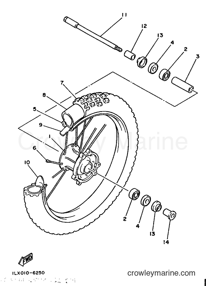1988 Dirt Bike YZ490 - YZ490 (2WH0) [030] - FRONT WHEEL