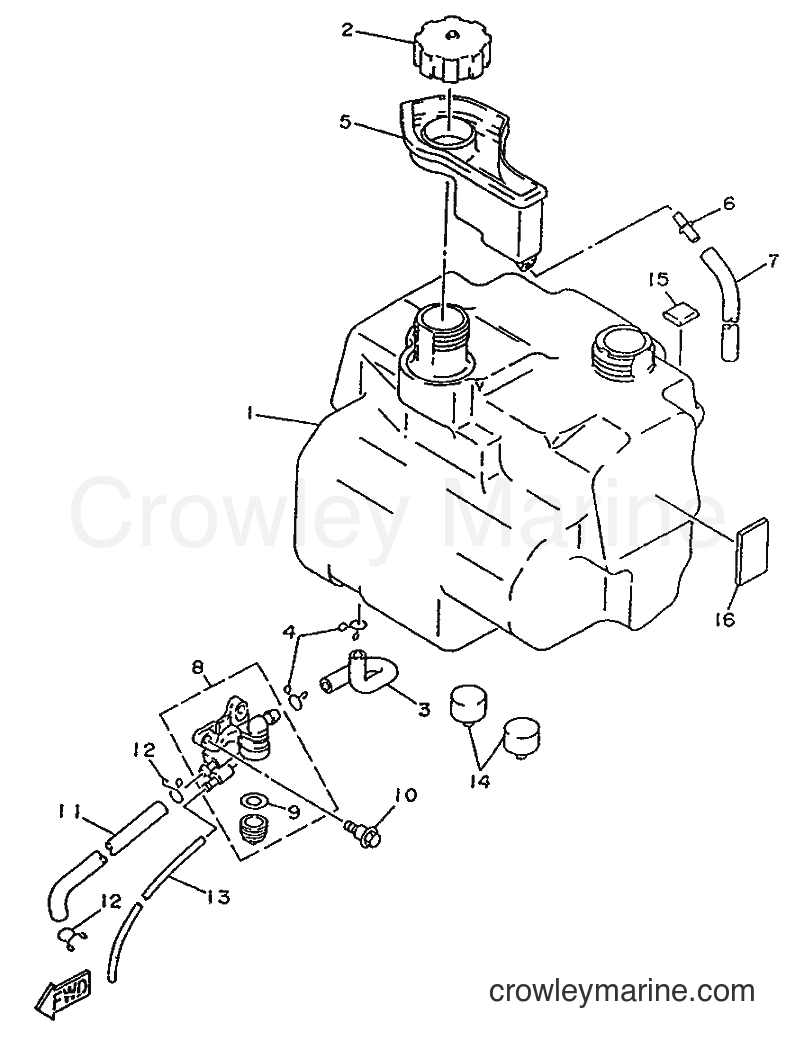 1996 Scooter YA50F - YA50F (4SN2) [999] - FUEL TANK