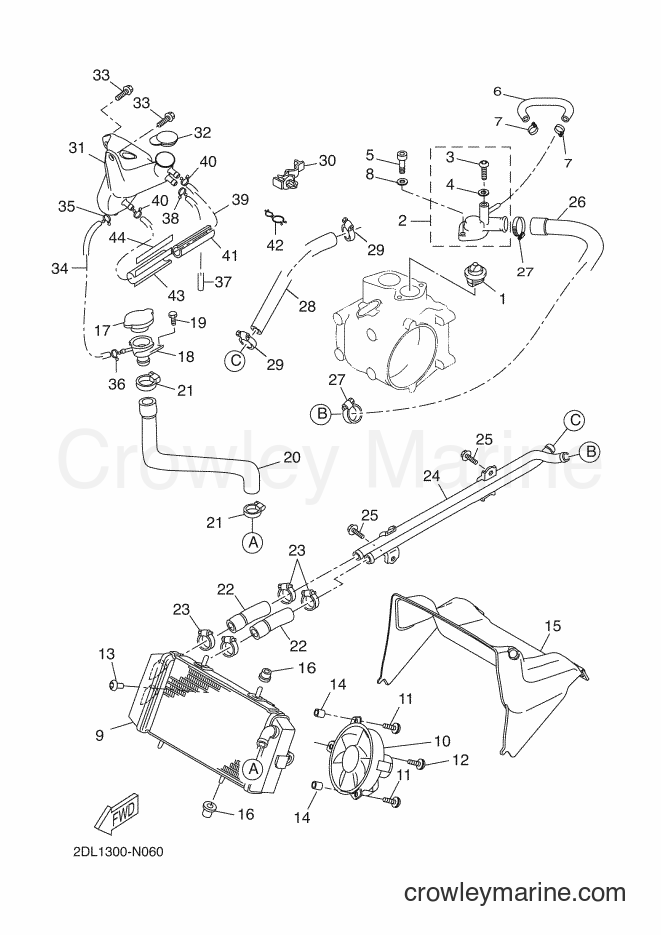 2016 Scooter YP250RA - YP250RA (2DLA) [020] - RADIATOR & HOSE
