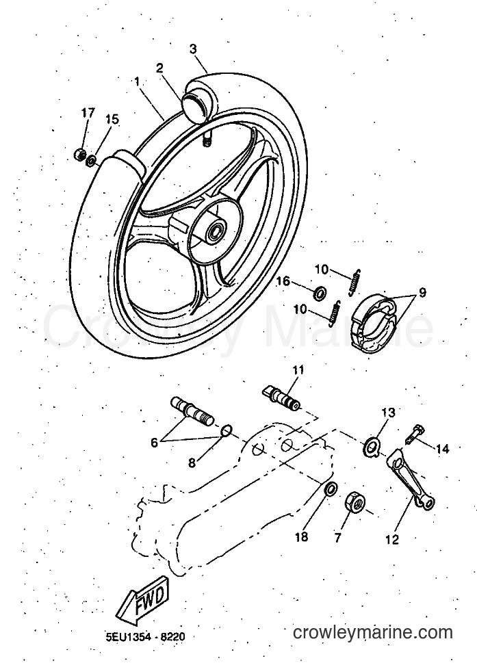 1999 Scooter YH50 - YH50 (5FV1) [010] - REAR WHEEL