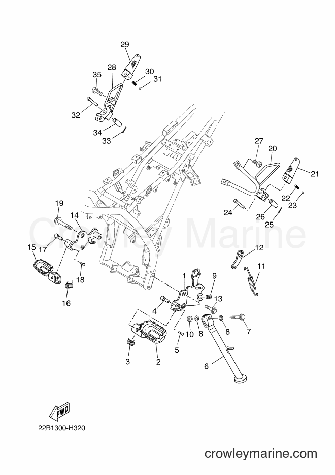 2014 Dirt Bike WR125R - WR125R (22BB) [030] - STAND & FOOTREST