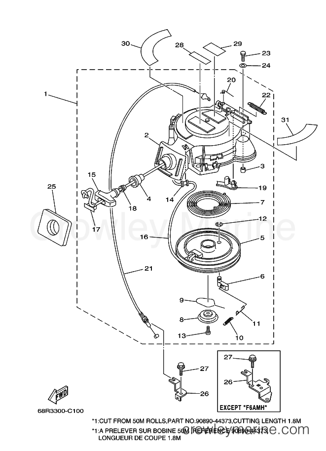 Yamaha Motors F8CMH (68T3) [030] - STARTER