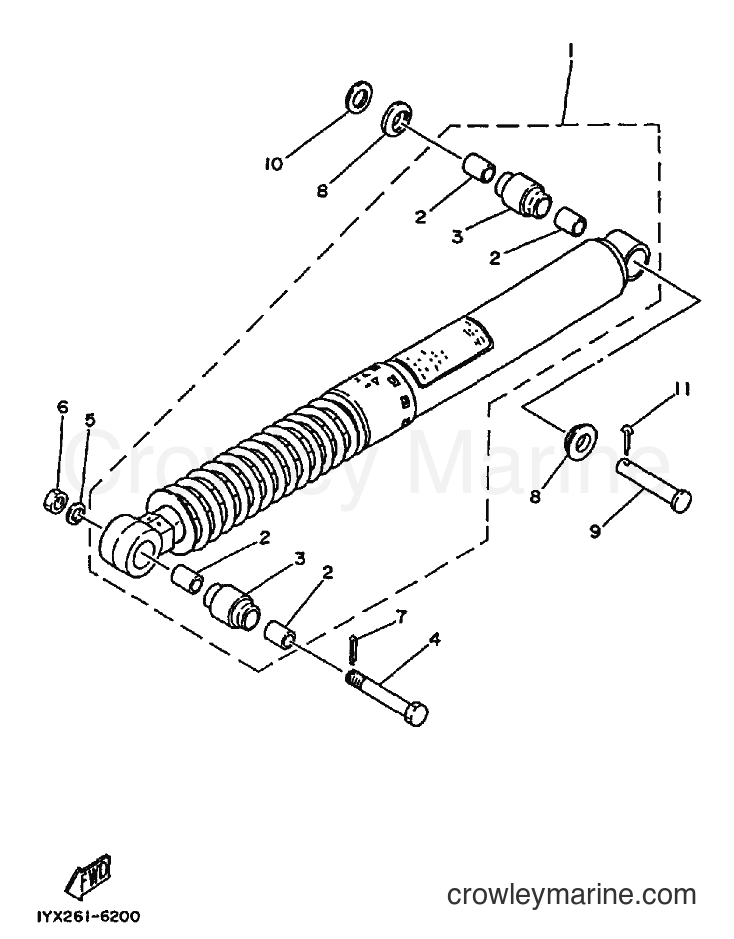 Yamaha Motors DT175 (3FJ5) [010] - REAR SUSPENSION