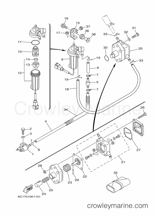 Yamaha Motors F50FETL (6C17) [290] - FUEL