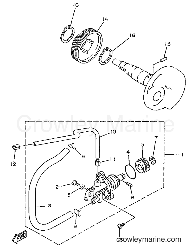 1996 Scooter YA50R - YA50R (4PC6) [999] - OIL PUMP