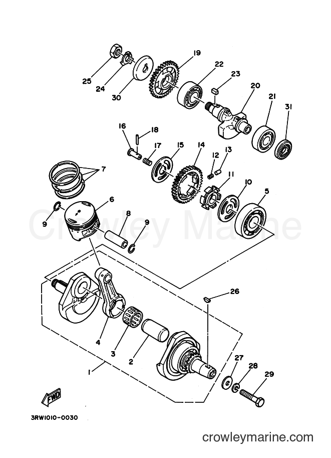 1994 Dirt Bike XT225 - XT225 (4BE9) [010] - CRANKSHAFT & PISTON