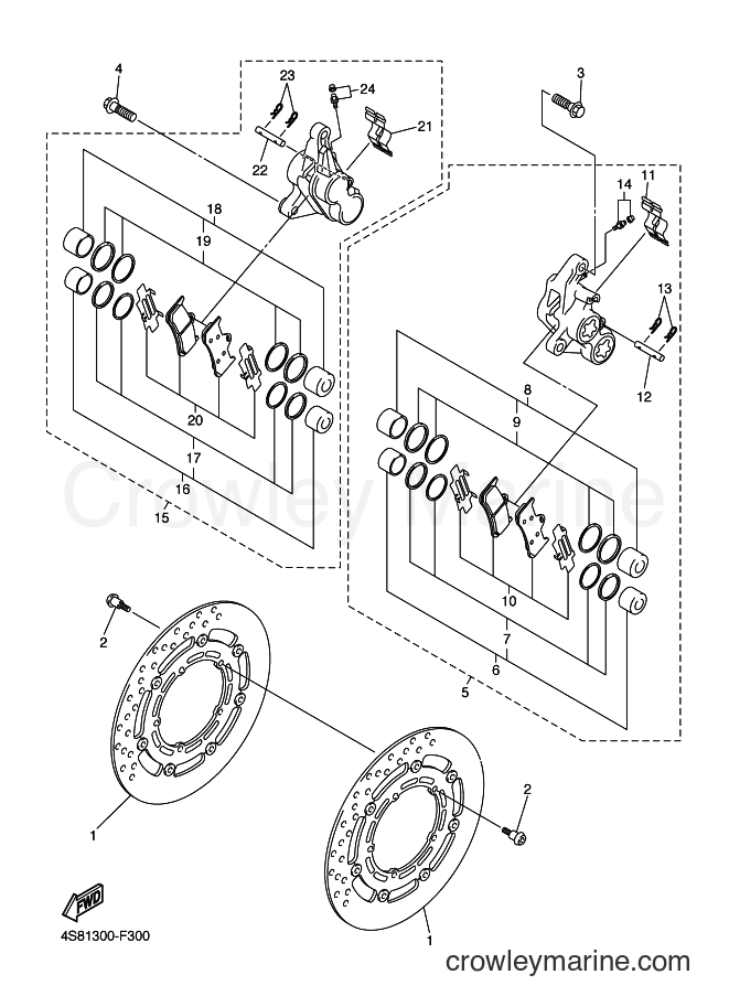 2007 Street Bike FZ6-SHG - FZ6-SHG (4S81) [010] - FRONT BRAKE CALIPER