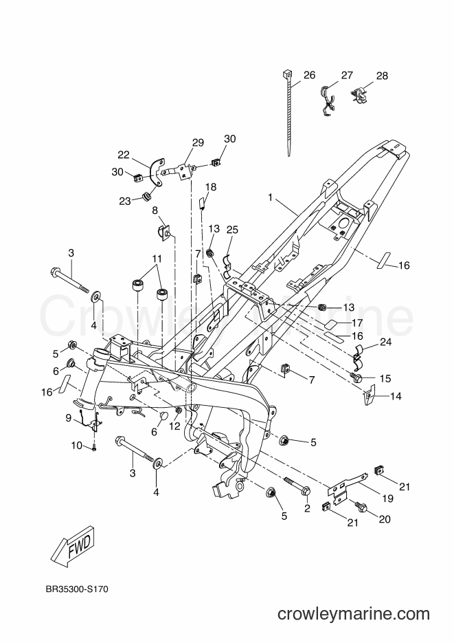 2017 Sport Bike MT125-A - MT125-A (BR35) [080] - FRAME