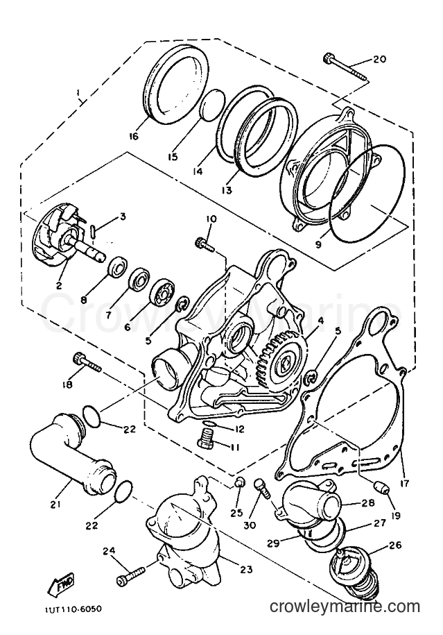 1988 Cruiser VMX12U - VMX12U (2LT0) [010] - WATER PUMP