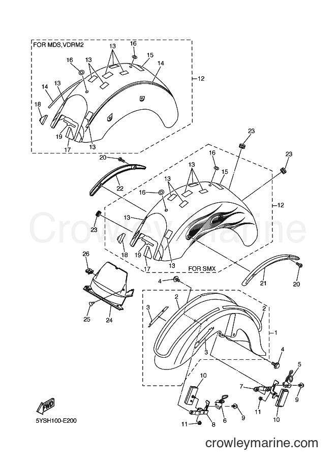 Yamaha Motors XVS1100A (5YSK) [010] - FENDER