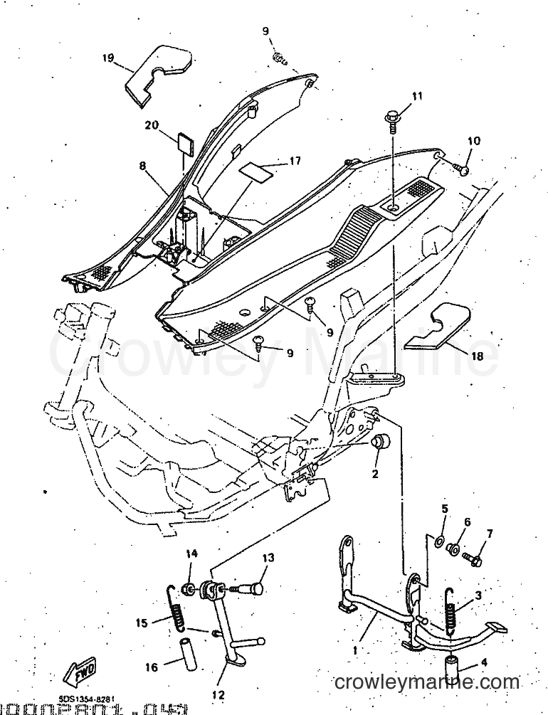 1998 Scooter YP125E - YP125E (5DS6) [010] - STAND & FOOTREST