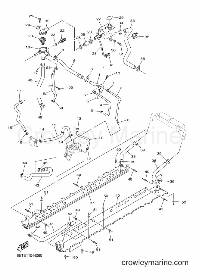 2017 Snowmobile RS10VT - RS10VT (8ETH) [020] - RADIATOR & HOSE