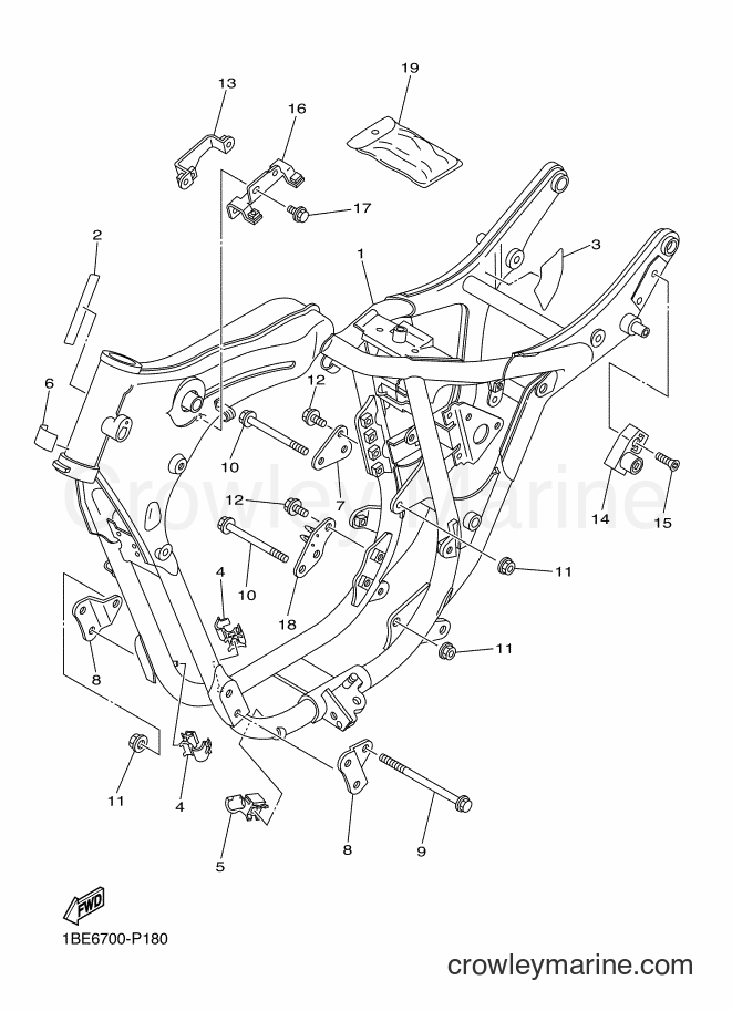 Yamaha Motors XV250 (46BR) [010] - FRAME