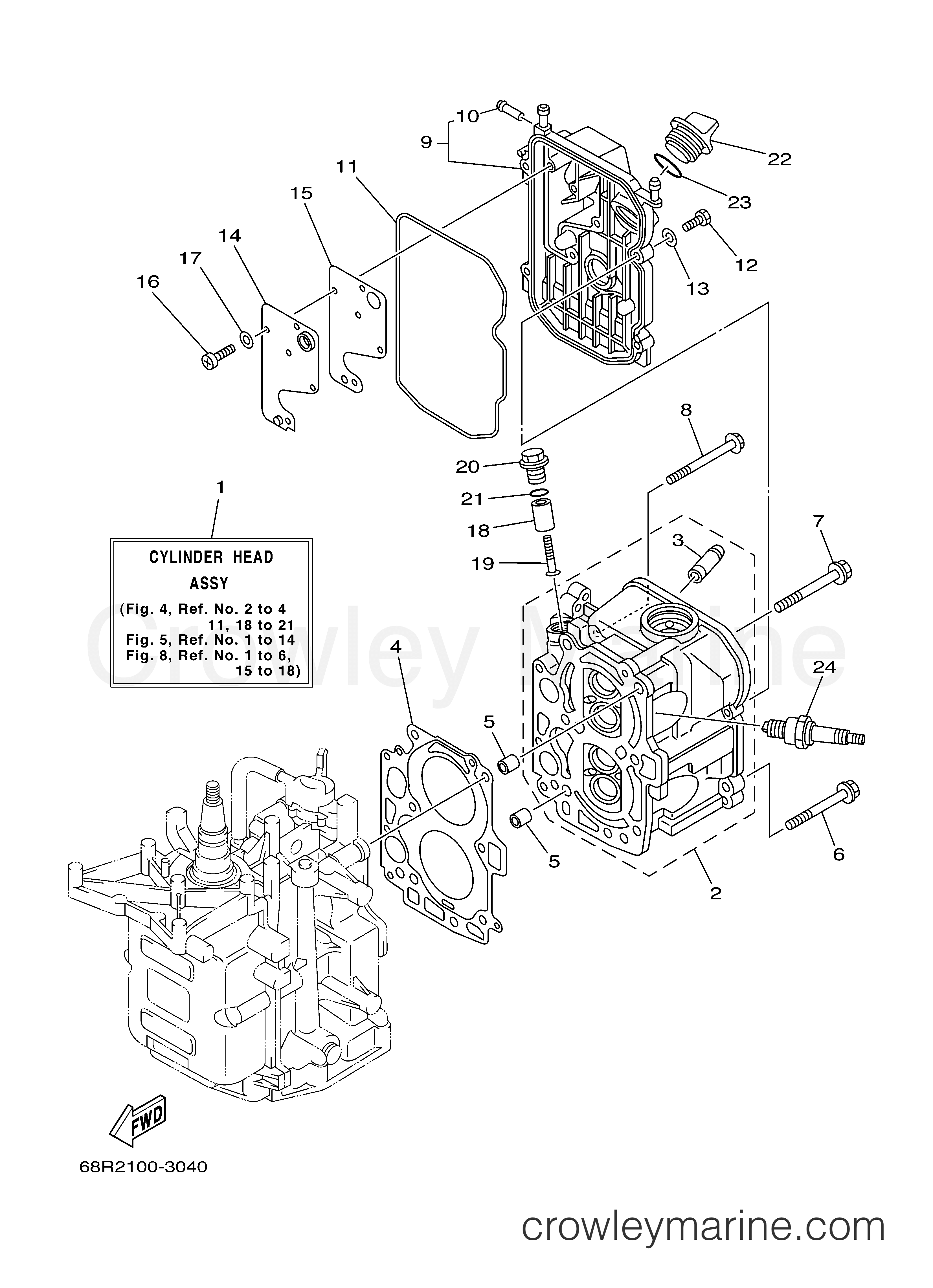 Yamaha Motors F6MLHB - CYLINDER CRANKCASE 2