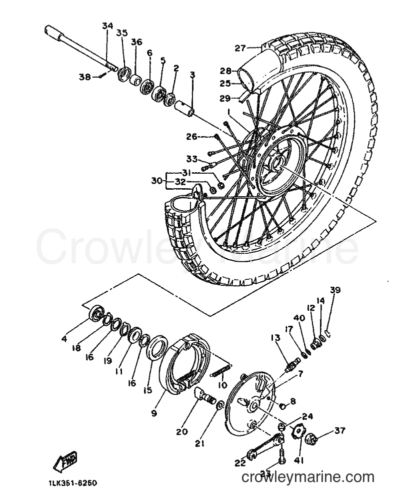 1986 Dirt Bike XT500 - XT500 (1LK) [999] - FRONT WHEEL