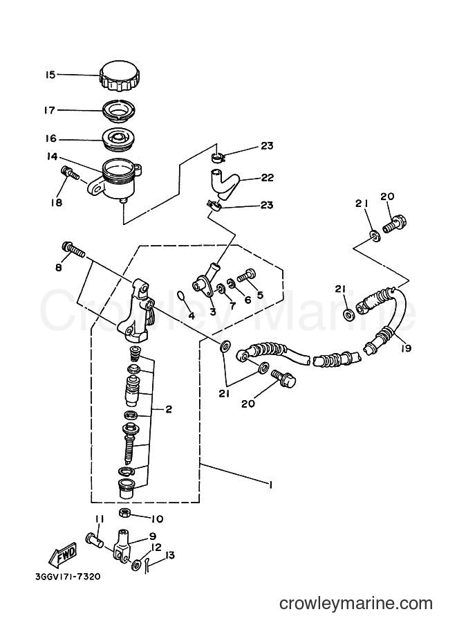 1999 ATV YF350Z - YF350Z (5FK4) [010] - REAR MASTER CYLINDER