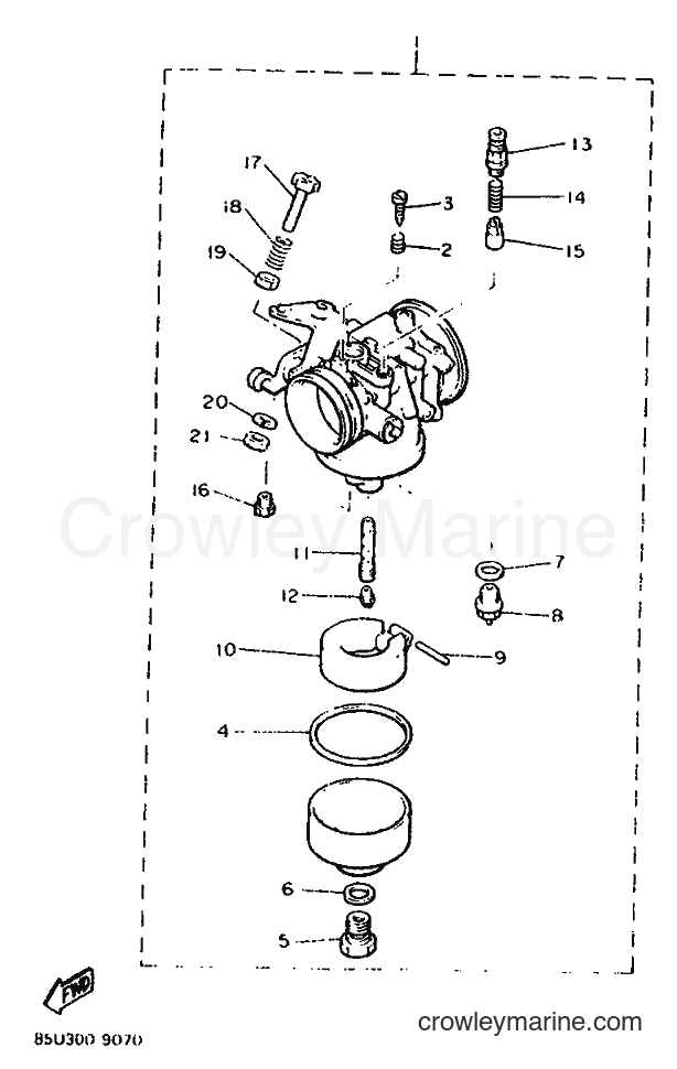 1990 Snowmobile ET400 - ET400 (85U2) [020] - CARBURETOR