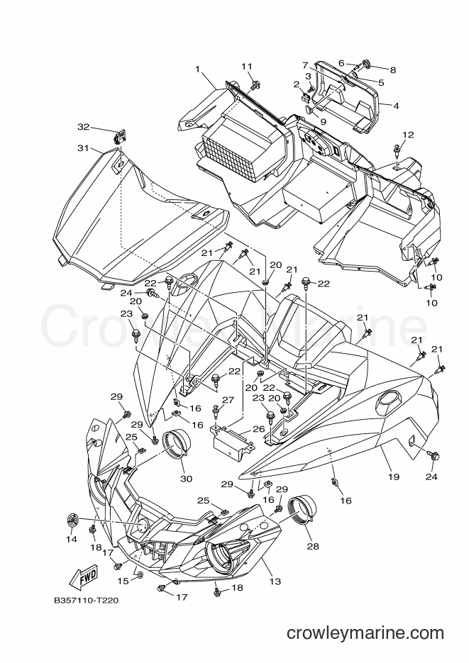 Yamaha Motors YXE700E (B3D2) [010] - FRONT FENDER