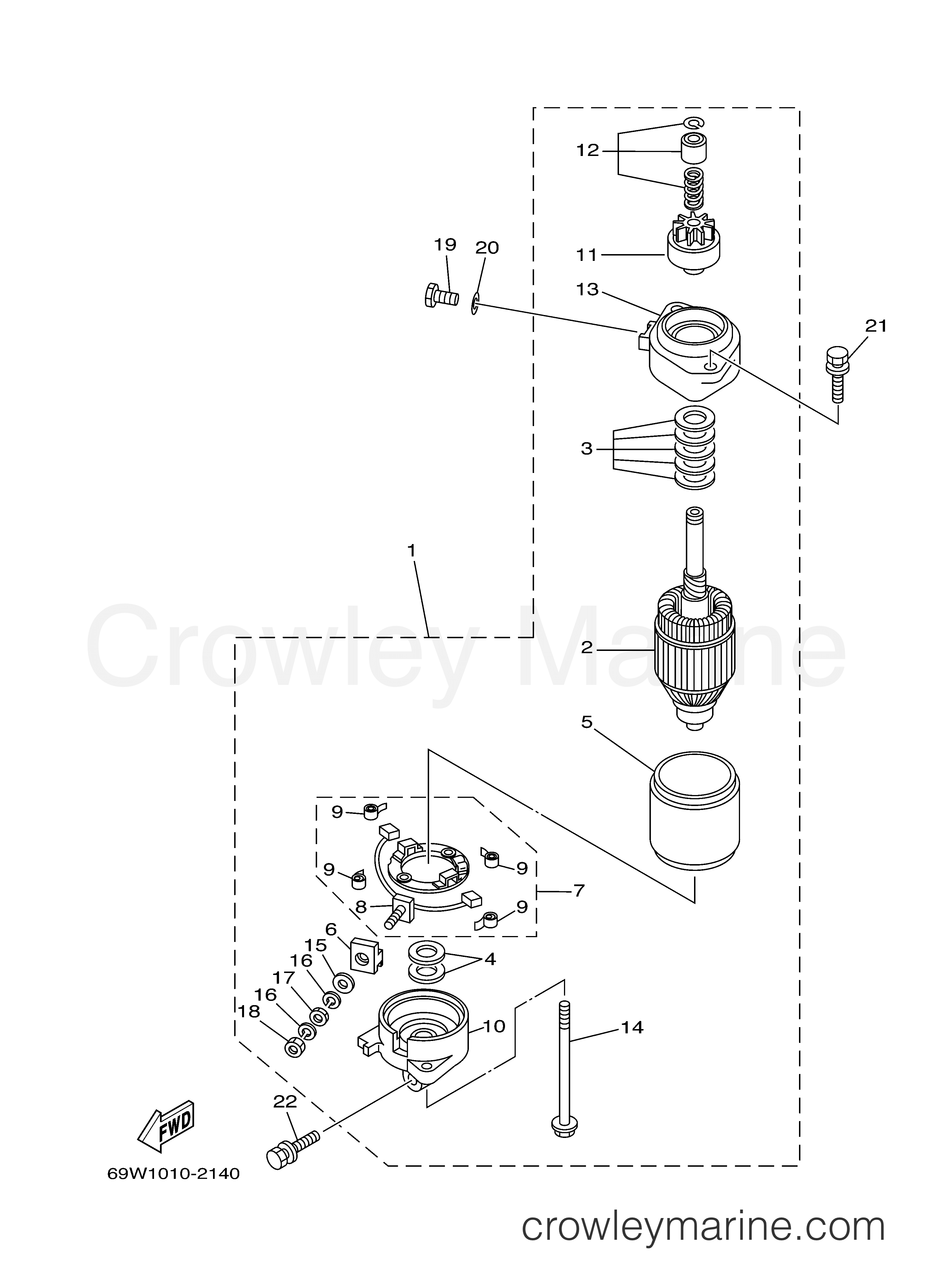 Yamaha Motors T50TLRB - STARTING MOTOR