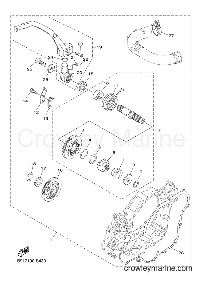 Yamaha Motors YZ450FX (B91C) [010] - PARTS OPTION (KICK STARTER)