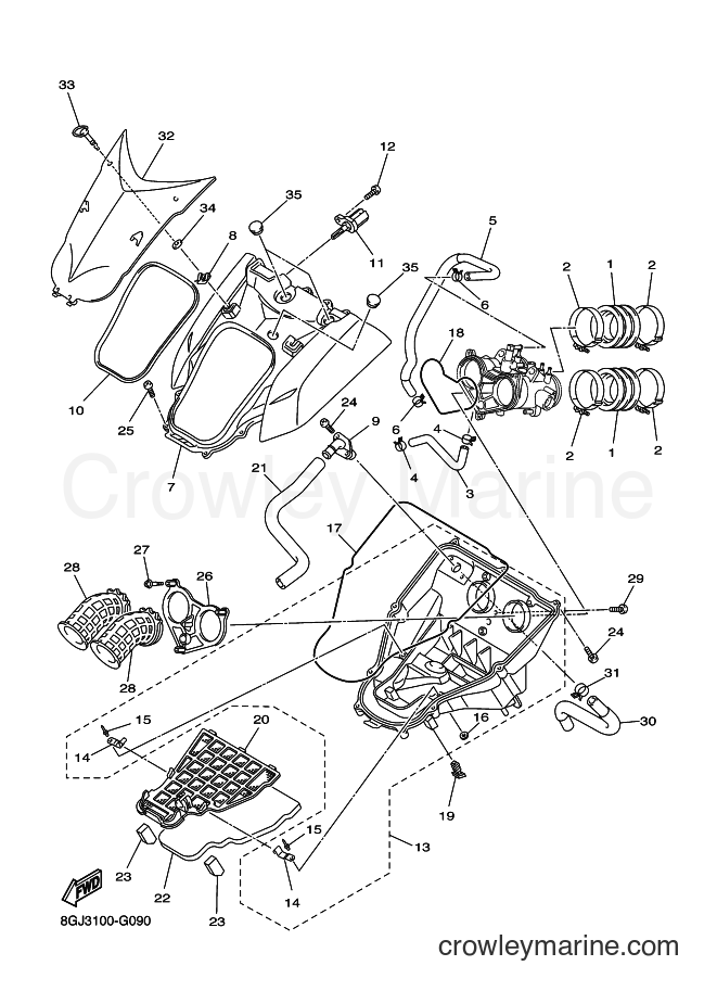 Yamaha Motors RPZ50MP (8GRA) [010] - INTAKE