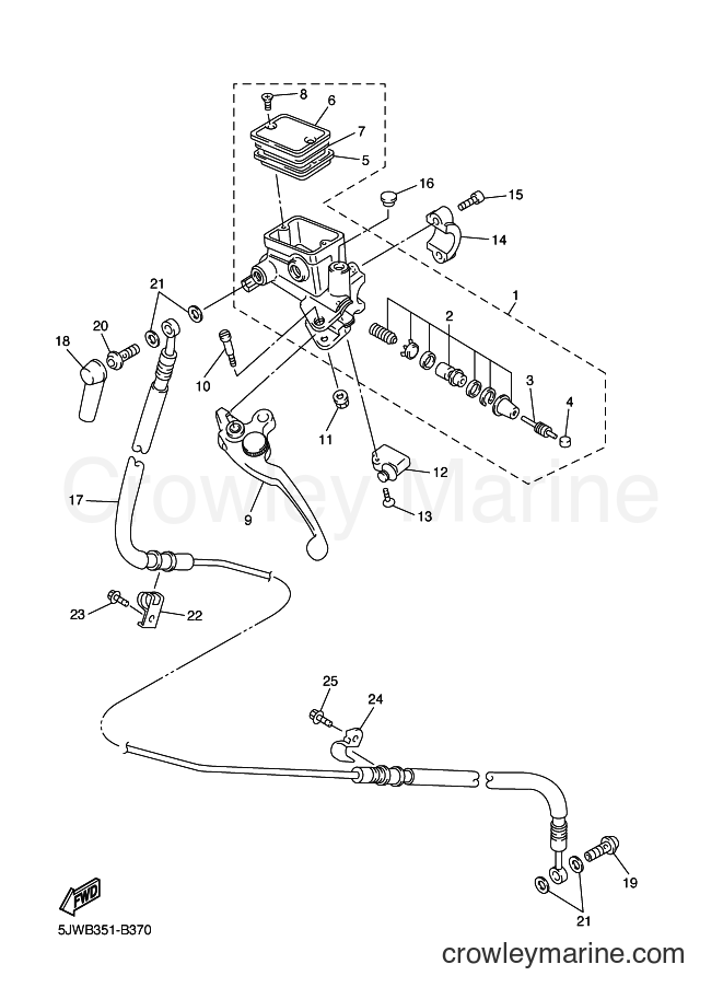 2004 Sport Bike FJR1300 - FJR1300 (5JWG) [020] - FRONT MASTER CYLINDER 2
