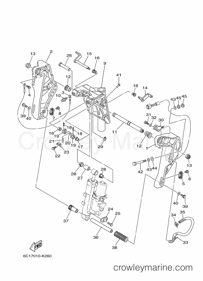 Yamaha Motors FT60DETX (6C67) [110] - BRACKET 1