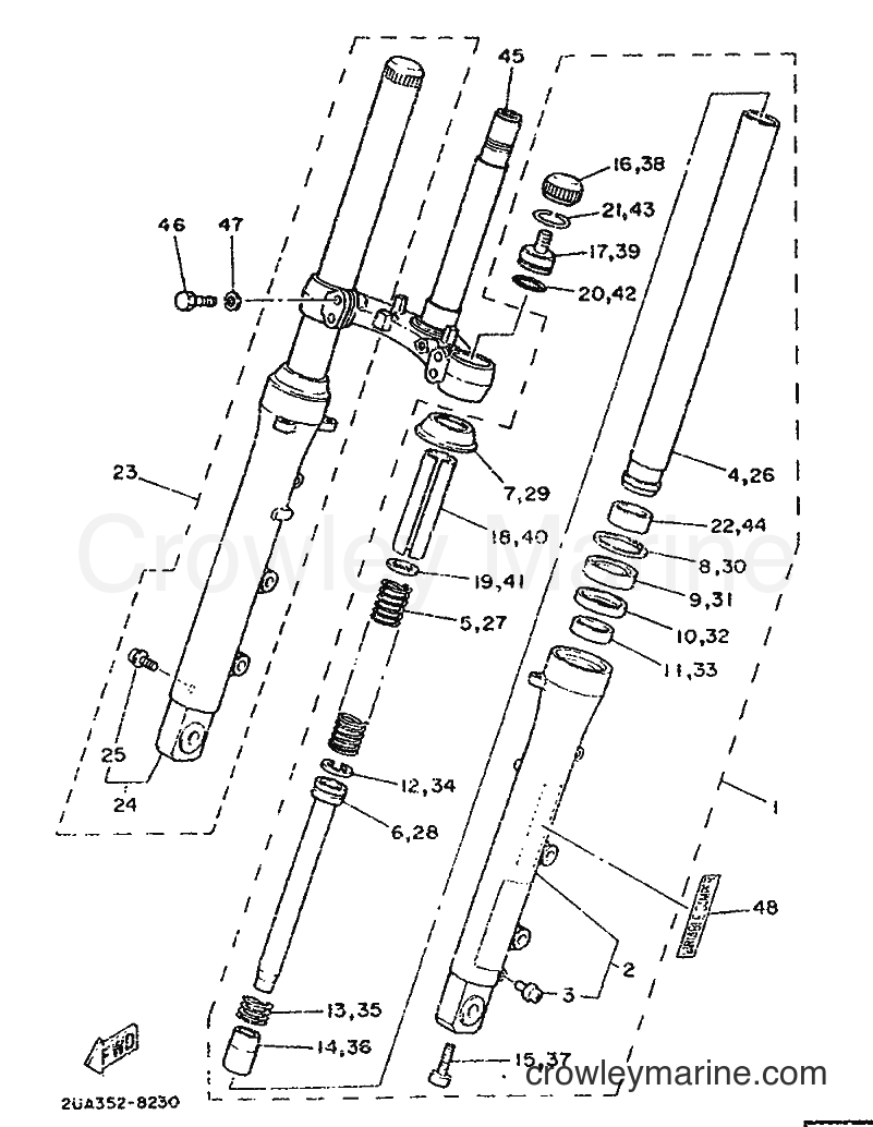 1992 Street Bike RD350 - RD350 (4CE6) [999] - FRONT FORK