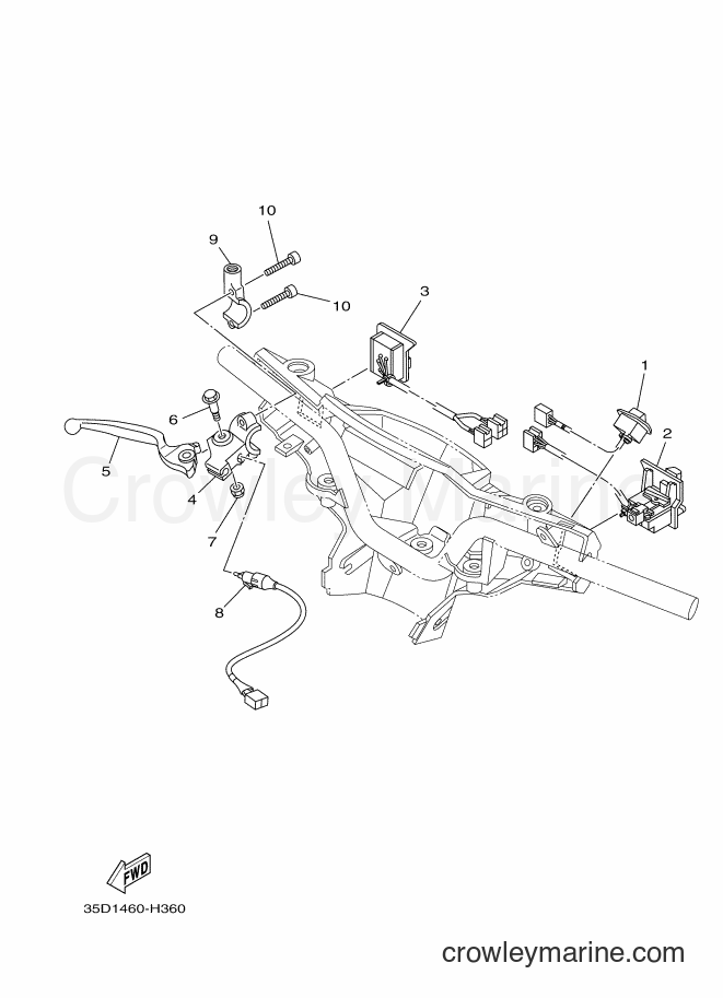 2009 Scooter T110LE - T110LE (35D1) [010] - HANDLE SWITCH & LEVER