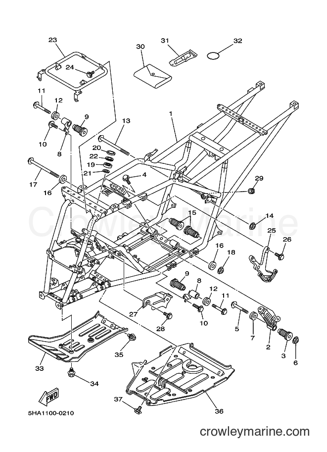 Yamaha Motors YFM400A (5HA8) [010] - FRAME