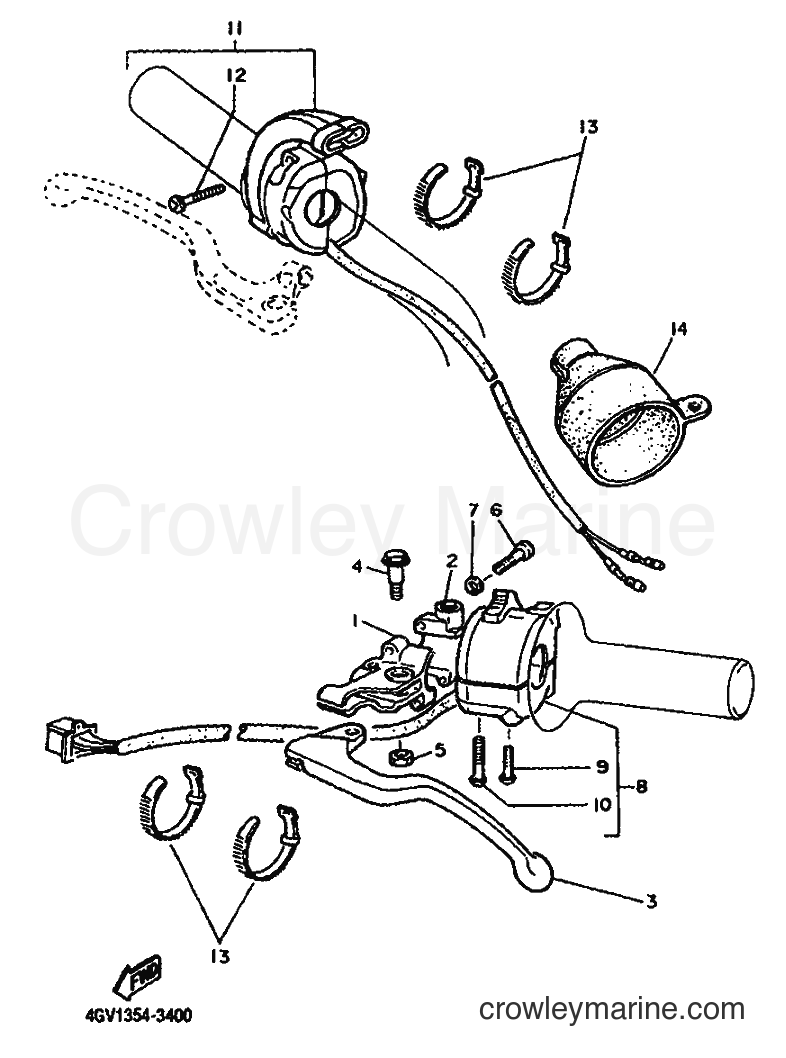 1995 Dirt Bike TT600S - TT600S (4LW2) [999] - HANDLE SWITCH & LEVER