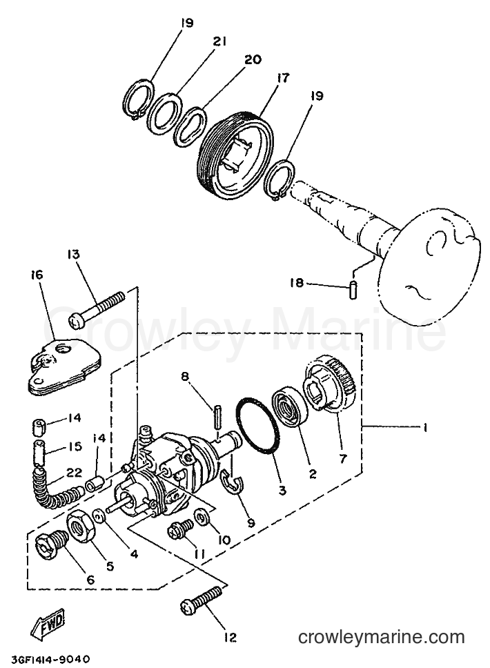 1996 Scooter CR50Z - CR50Z (3WN2) [999] - OIL PUMP