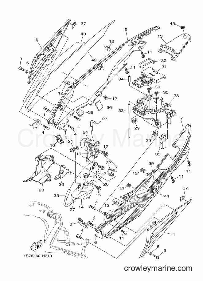 2009 Scooter T135SEC - T135SEC (1S76) [010] - SIDE COVER