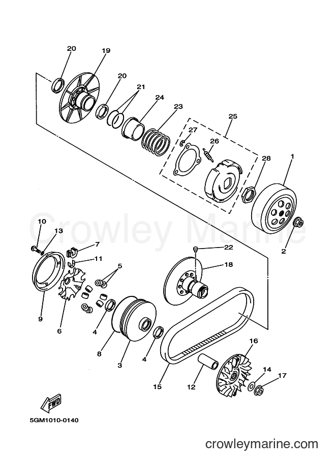 Yamaha Motors YP250 (5SJA) [010] - CLUTCH
