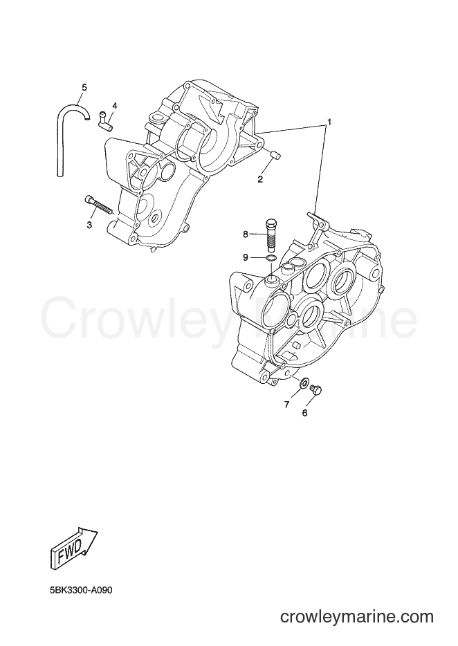 2002 Scooter DT50R - DT50R (5BK3) [020] - CRANKCASE