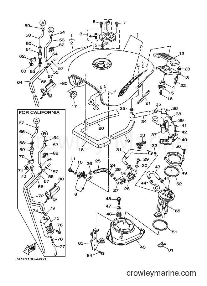 2002 Cruiser XV1700PC - XV1700PC (5PX3) [010] - FUEL TANK